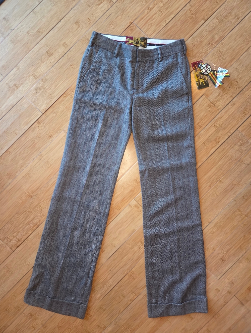 L.A.M.B. by Gwen Stefani Gray Wool Fitted Dress Pants
